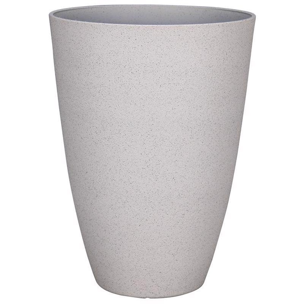 L&G Solutions L&G 21.9 in. H X 16 in. D Polyresin Speckle Tall Planter White PVC2016SWI - main